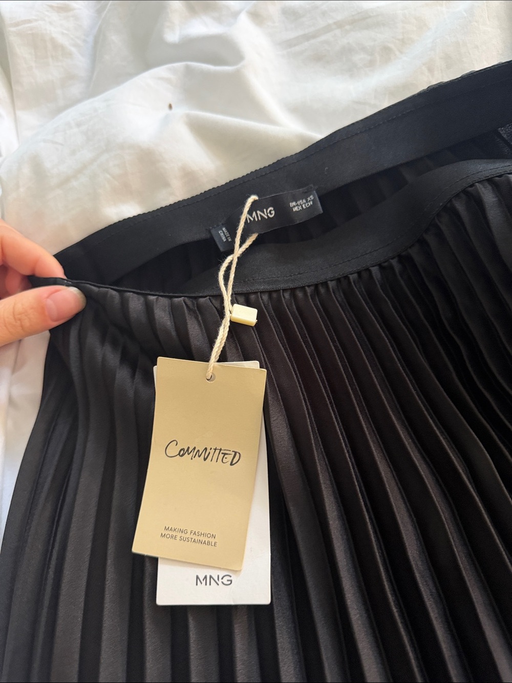 Mango Black Pleated Midi Skirt - Committed